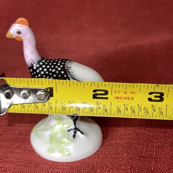 HEREND Hand Painted Porcelain GUINEA HEN GUINEA FOWL BIRD FIGURINE 2 15/16 inch - Picture 10 of 11
